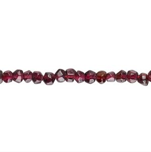 Bead Garnet C Grade Dyed Irregular Faceted Round 4mm 14" Strand K10-3769KS
